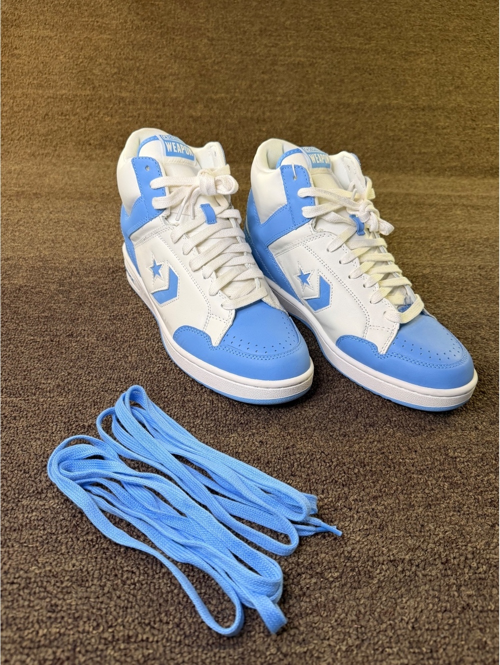 New Converse Weapon Mid White Carolina Blue Men's 11